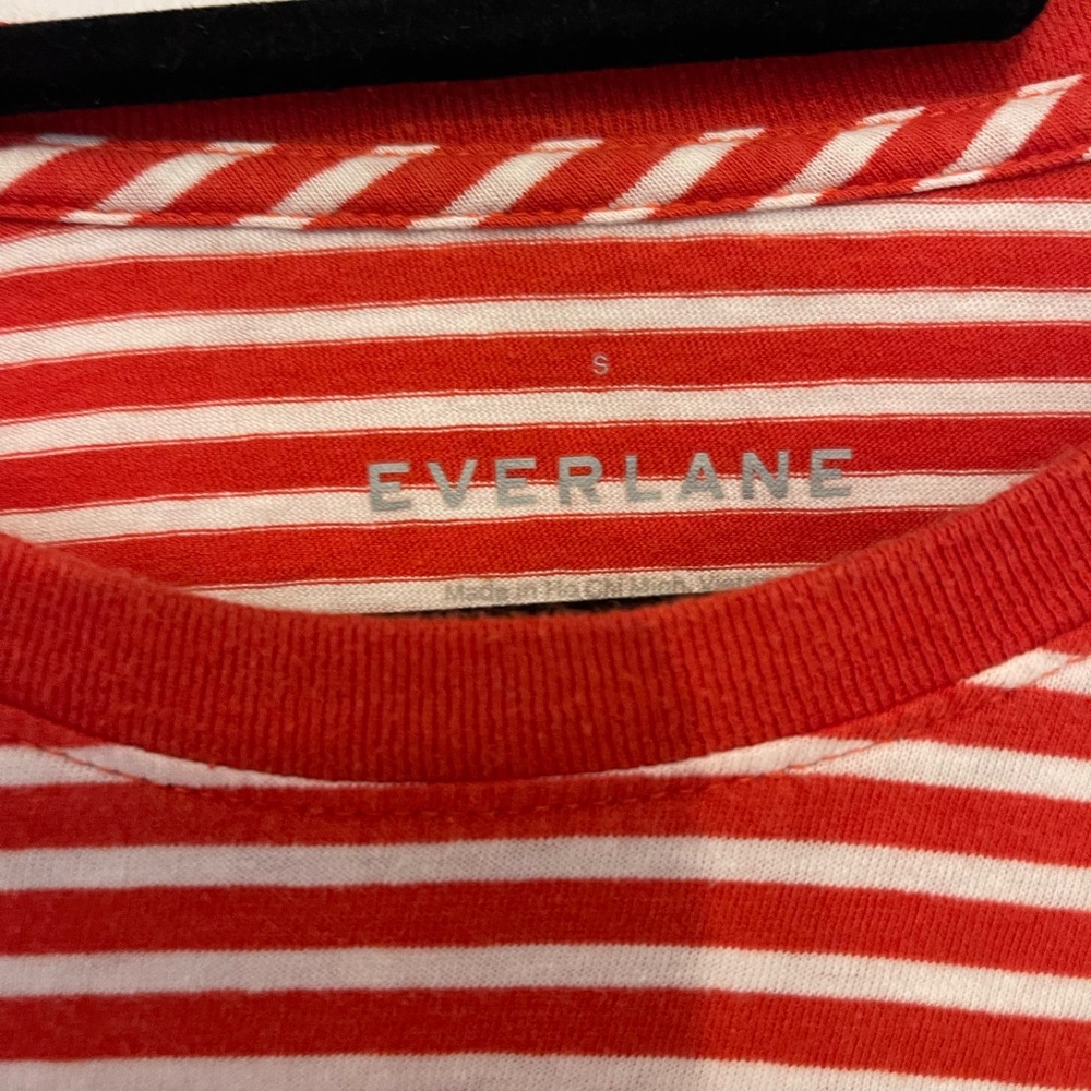 Everlane Red and White Striped Tee - Picture 2 of 3